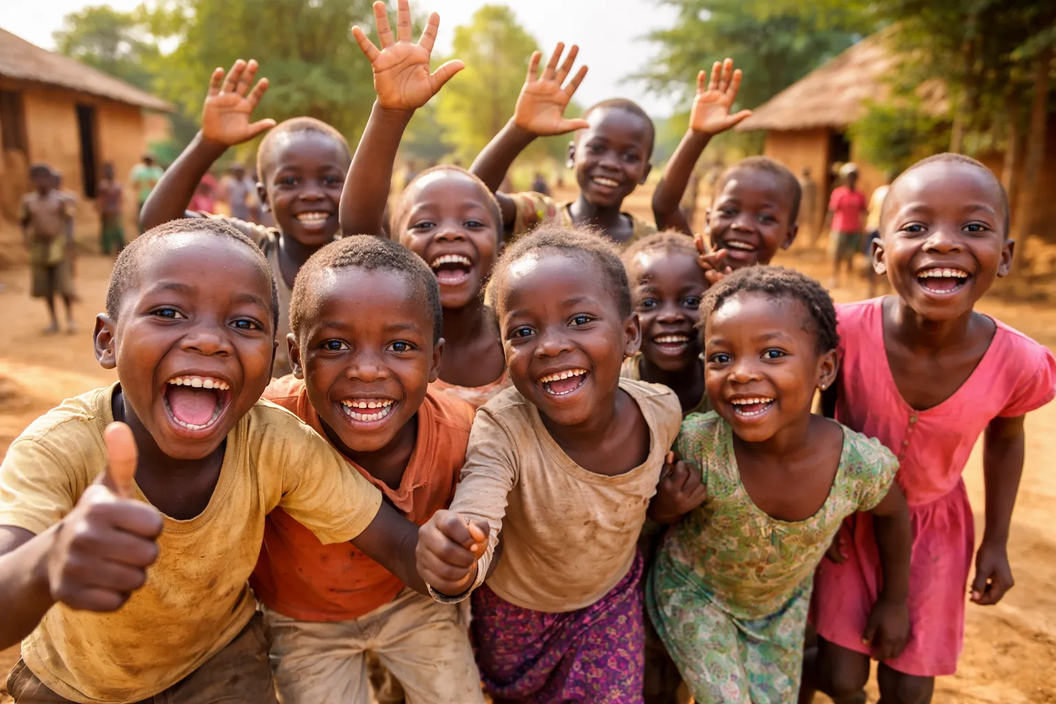 Coconut Beach — Ugandan children