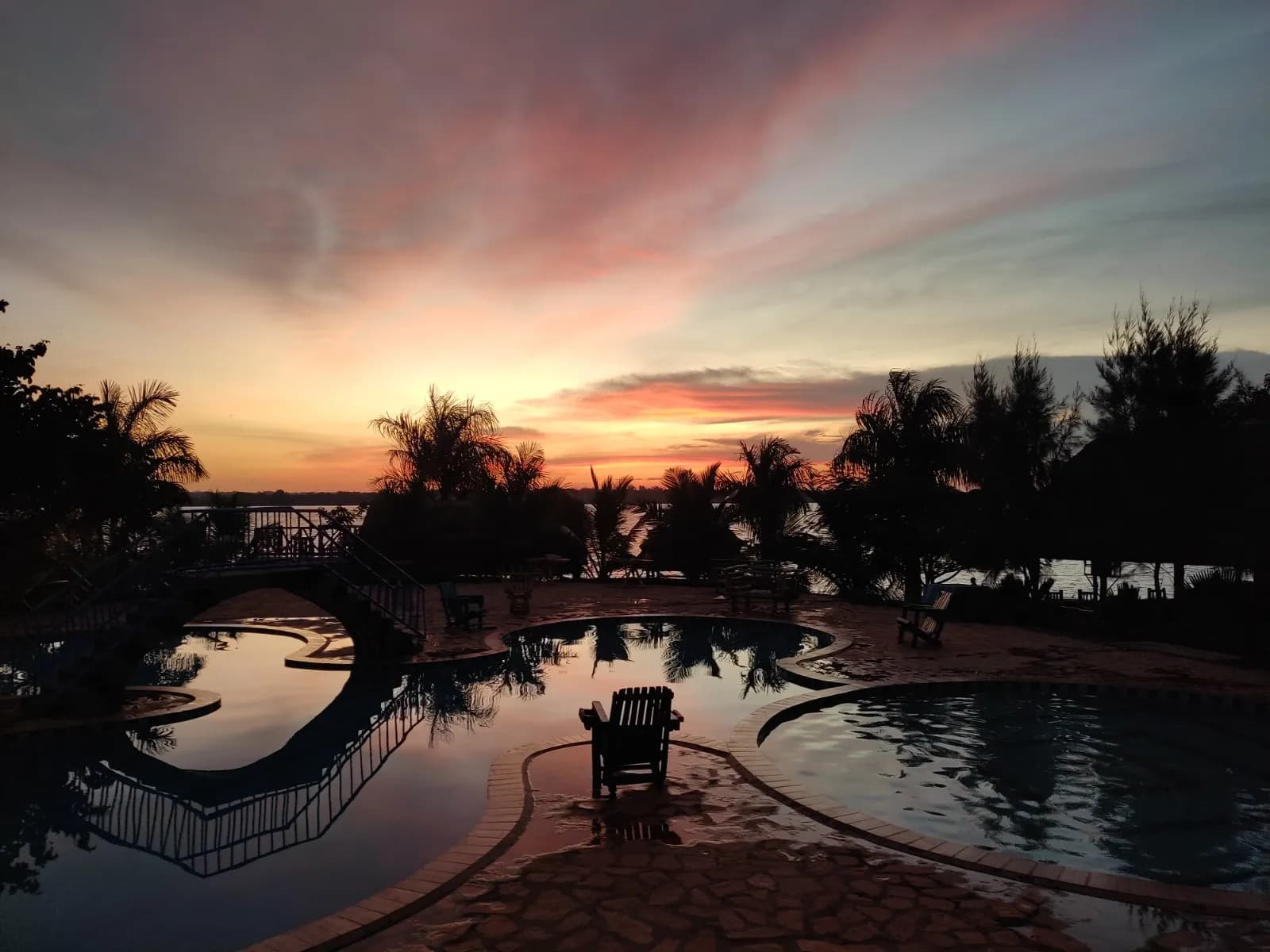 Coconut Beach — swimmingpool at sunset